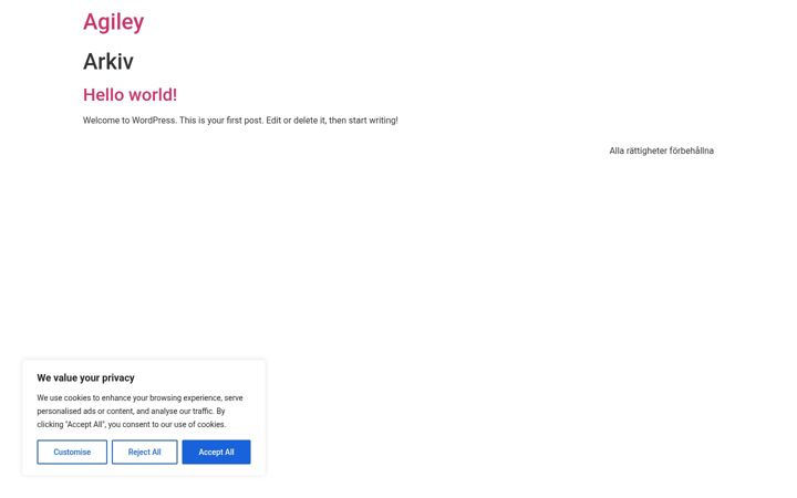 Screenshot of agiley.se