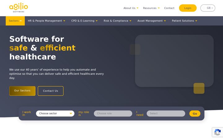 Captura de ecrã de agiliosoftware.com