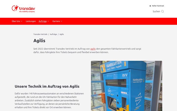 Screenshot ta' agilis-tickets-info.de