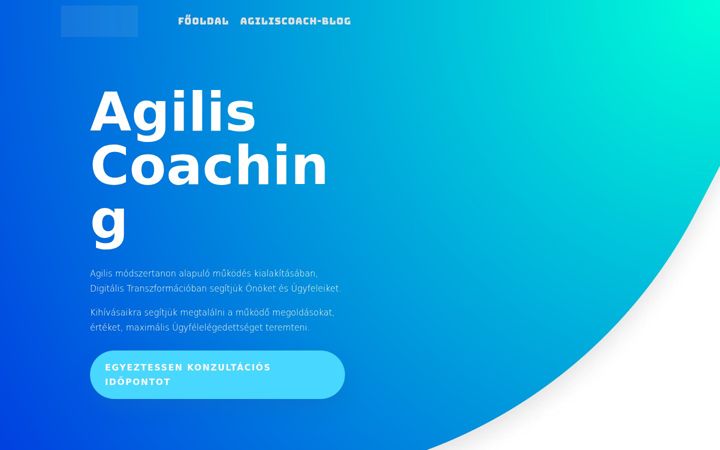 Zrzut ekranu agiliscoach.hu