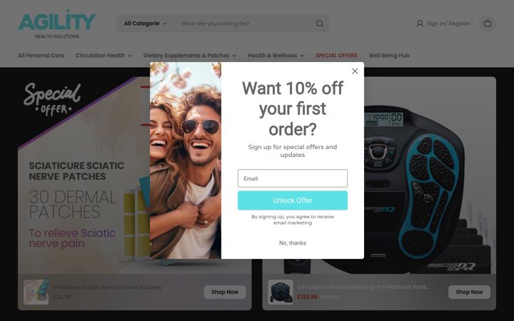 Screenshot of agilityhealth.co.uk