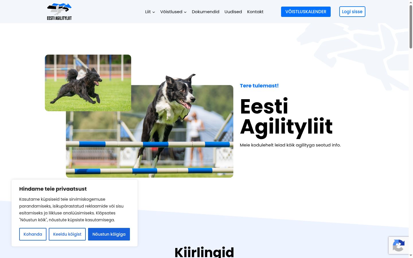 Képernyőkép a bármilyen interakció előtt megjelenő hozzájárulási bannerről