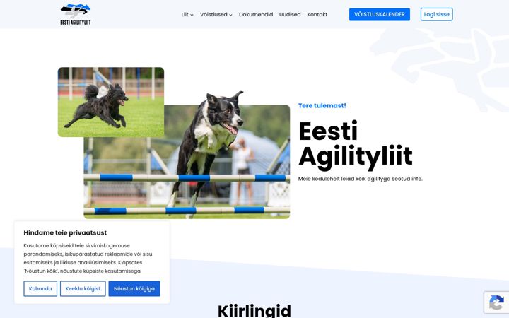 Screenshot of agilityliit.ee