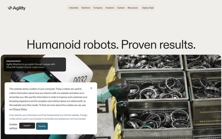 Screenshot του agilityrobotics.com