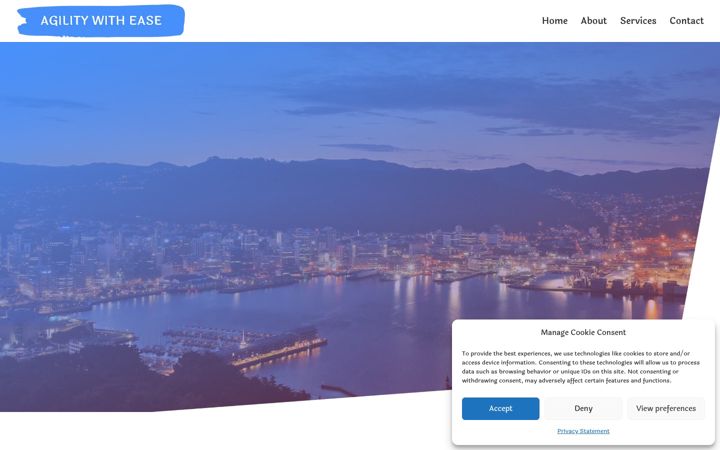 Screenshot of agilitywithease.co.nz