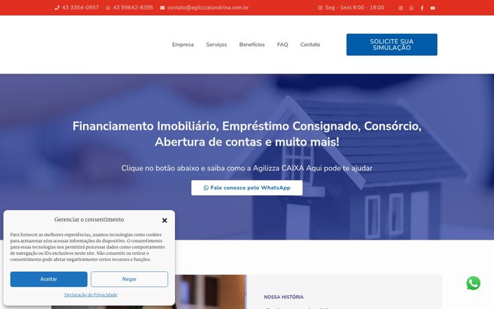 Screenshot of agilizzalondrina.com.br