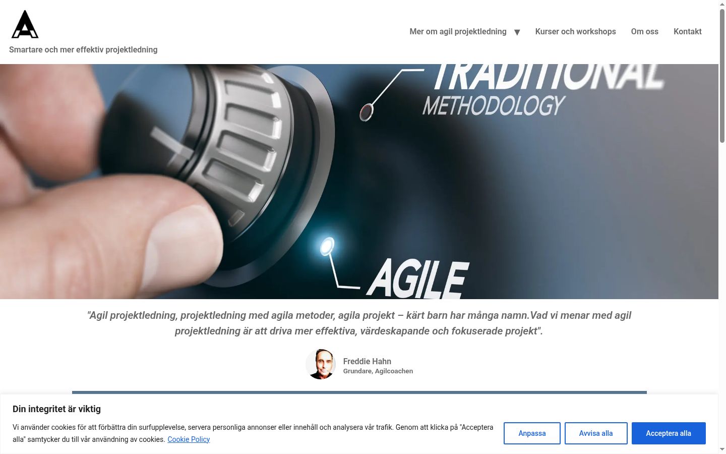 Screenshot des Einwilligungsbanners vor jeglicher Interaktion