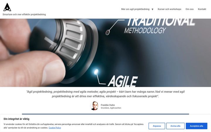 Screenshot of agilprojektledning.com