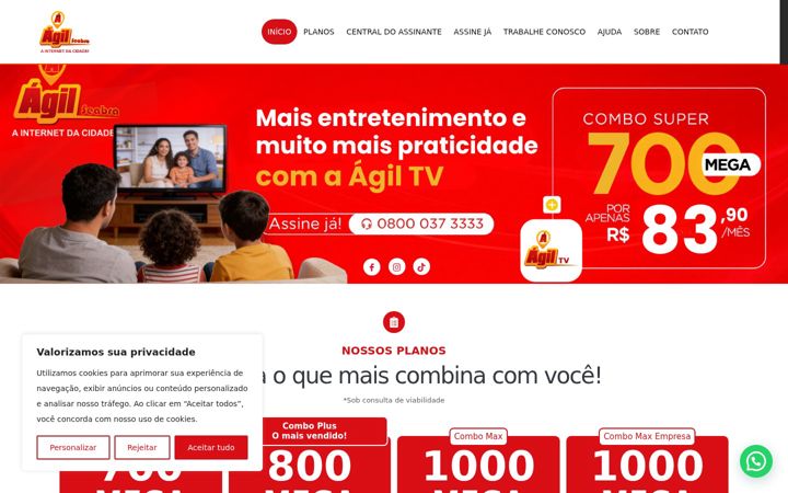Screenshot of agilseabra.com.br