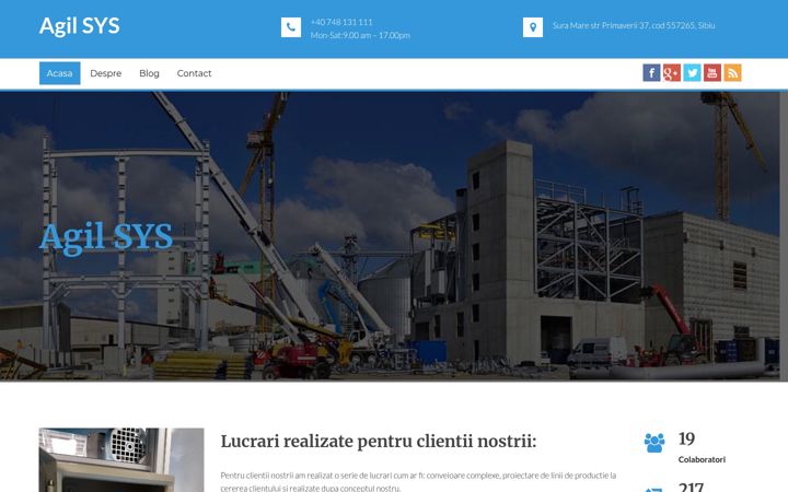Kuvakaappaus sivustosta agilsys.ro
