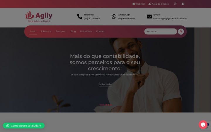 Kuvakaappaus sivustosta agilycontabil.com.br