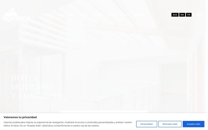 Screenshot of aginagahotela.com