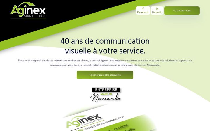 Screenshot of aginex.fr
