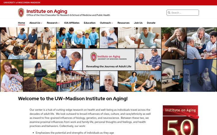 Ekrānuzņēmums no aging.wisc.edu