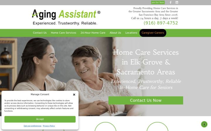 Screenshot of agingassistant.com