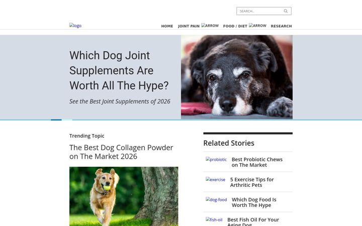 Screenshot of agingdogblog.com