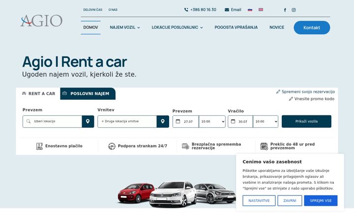 Screenshot of agio.si