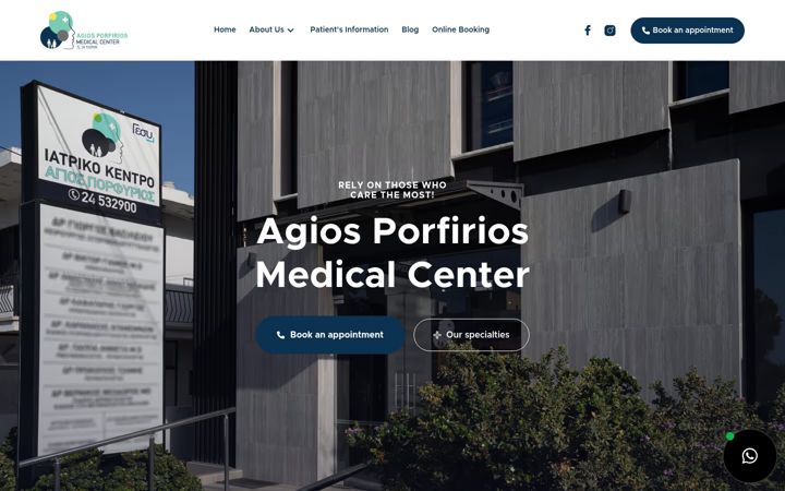 Screenshot of agiosporfirios.com