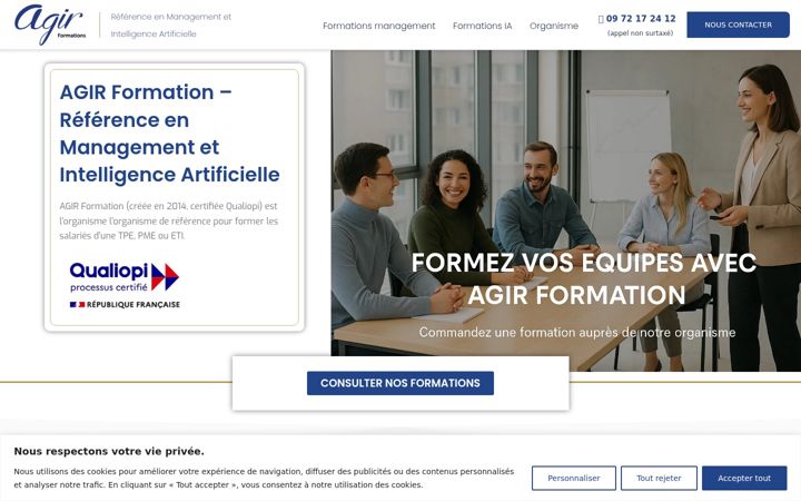 Snímek obrazovky agir-formation.fr