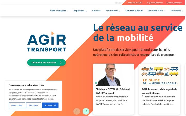 Screenshot of agir-transport.org