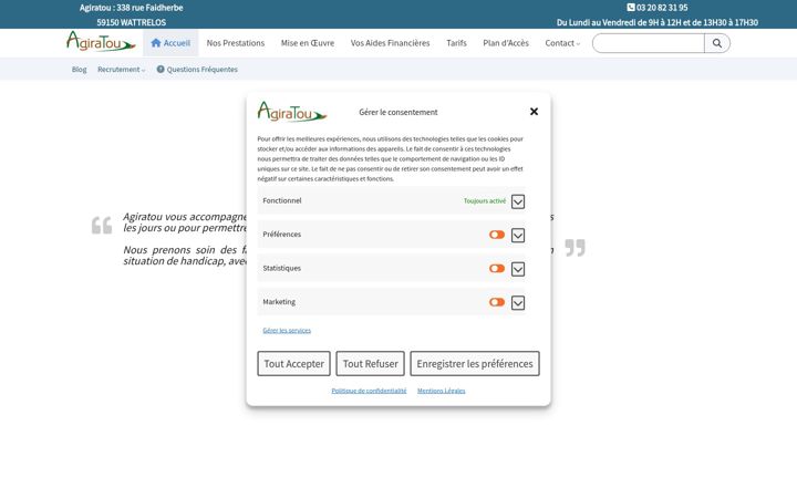 Screenshot ta' agiratou.com