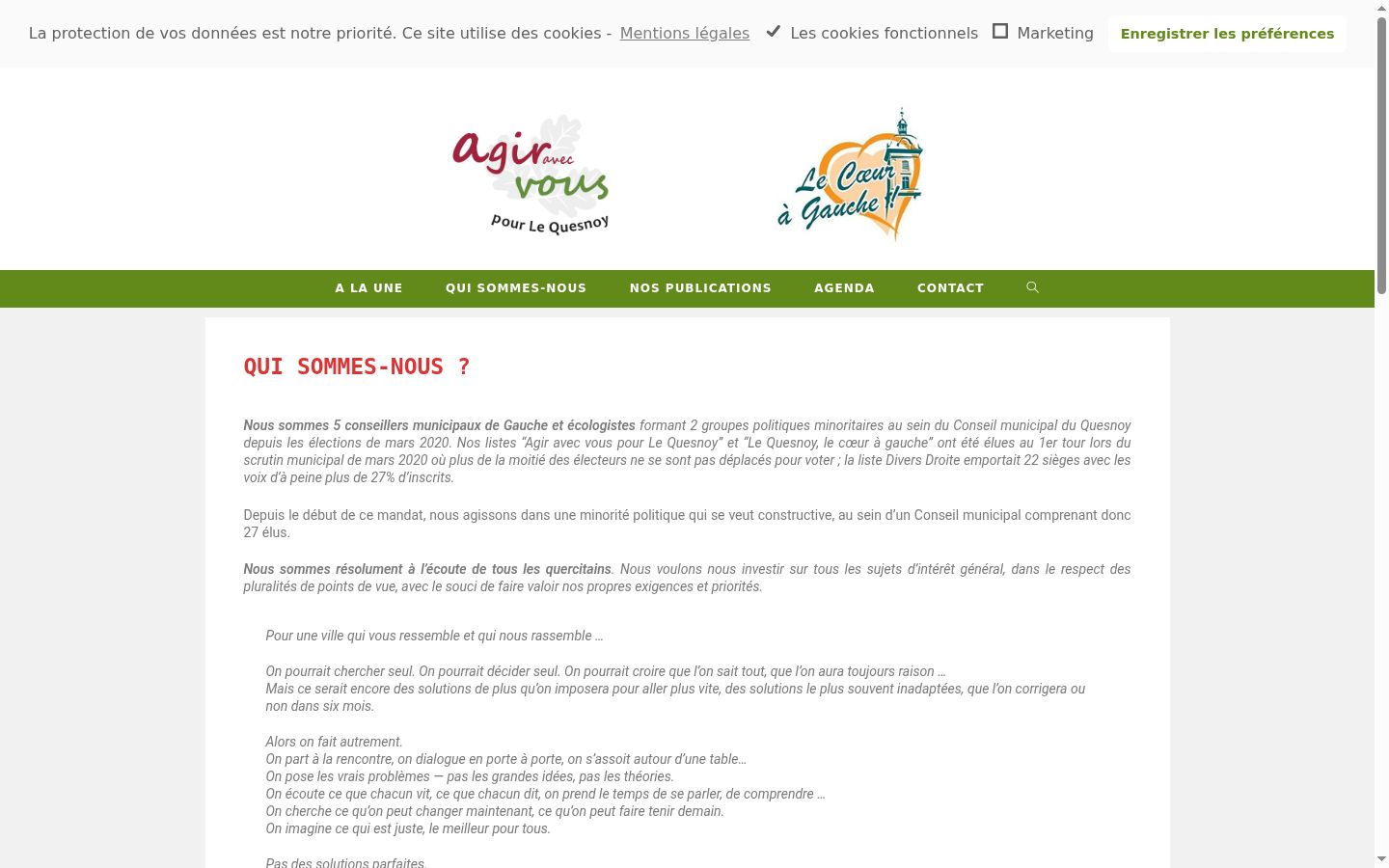 Screenshot des Einwilligungsbanners vor jeglicher Interaktion