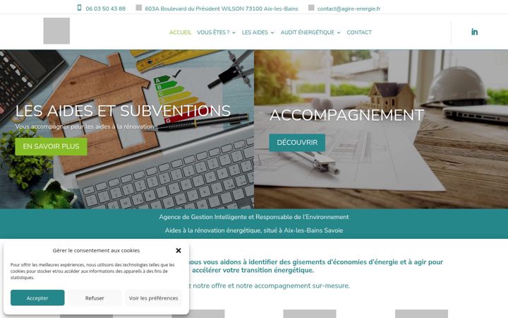 Screenshot ta' agire-energie.fr