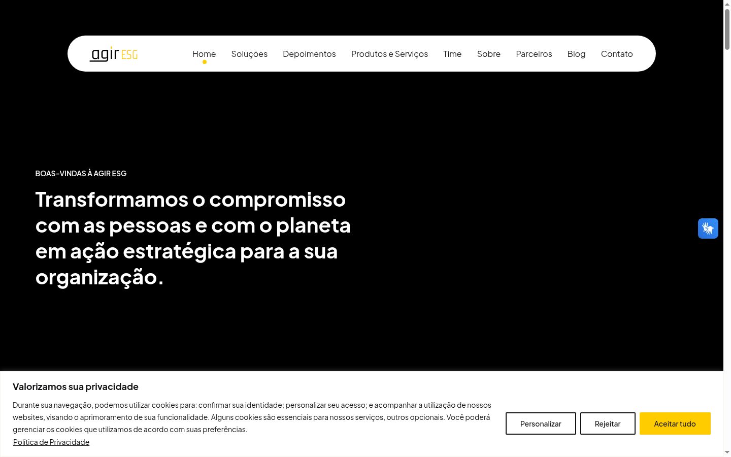 Screenshot tal-banner tal-kunsens muri qabel kwalunkwe interazzjoni