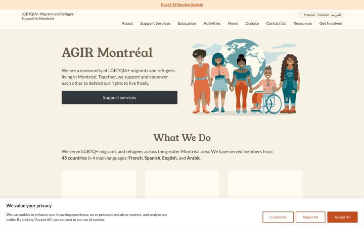 Screenshot of agirmontreal.org
