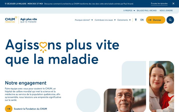 Screenshot of agirplusvite.ca