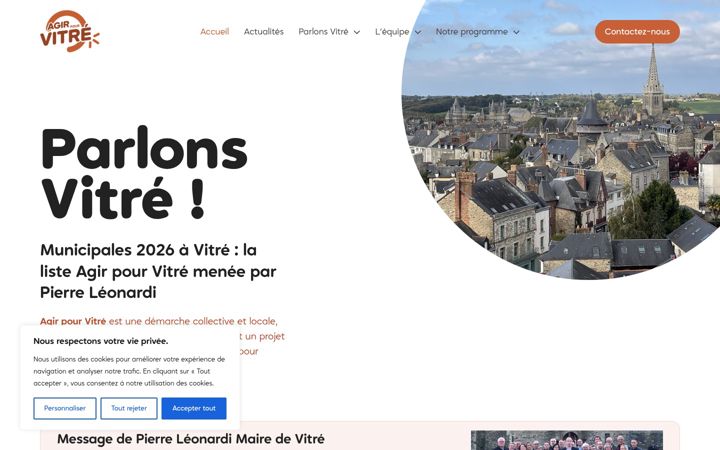 Screenshot of agirpourvitre.fr