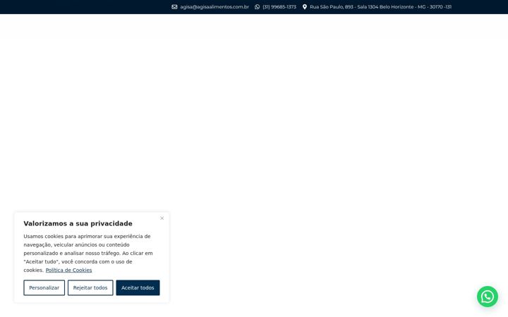 Screenshot of agisaalimentos.com.br