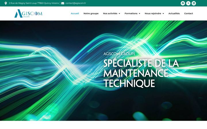 Ekrānuzņēmums no agiscomgroupe.fr