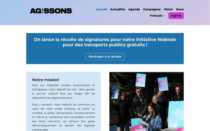 Ekrānuzņēmums no agissons-ch.org