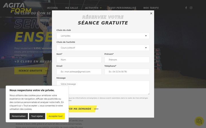 Screenshot του agitaform.com