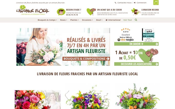 Screenshot of agitateur-floral.com