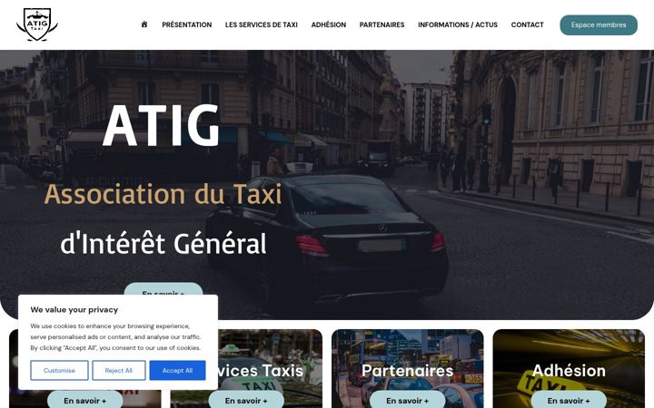 Screenshot of agitaxi.fr
