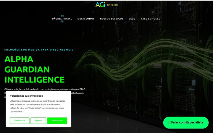Zrzut ekranu agitelecom.com.br