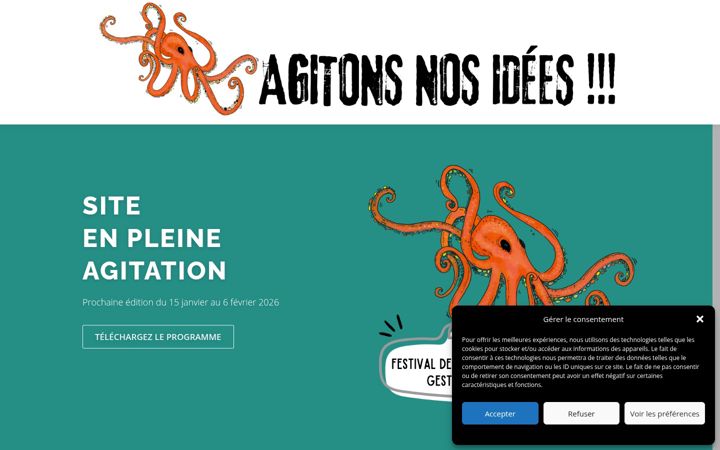 Screenshot of agitonsnosidees.fr