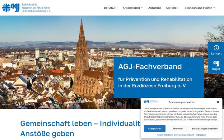 Snímek obrazovky agj-freiburg.de