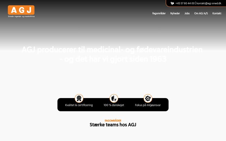 Screenshot of agj-smed.dk