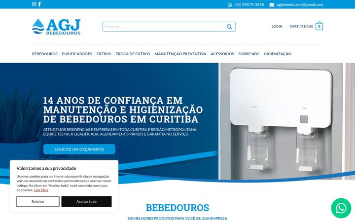 Screenshot of agjbebedouros.com.br