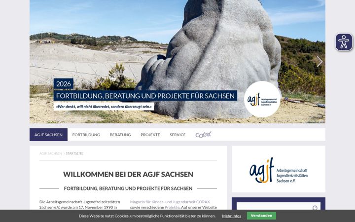 Screenshot of agjf-sachsen.de