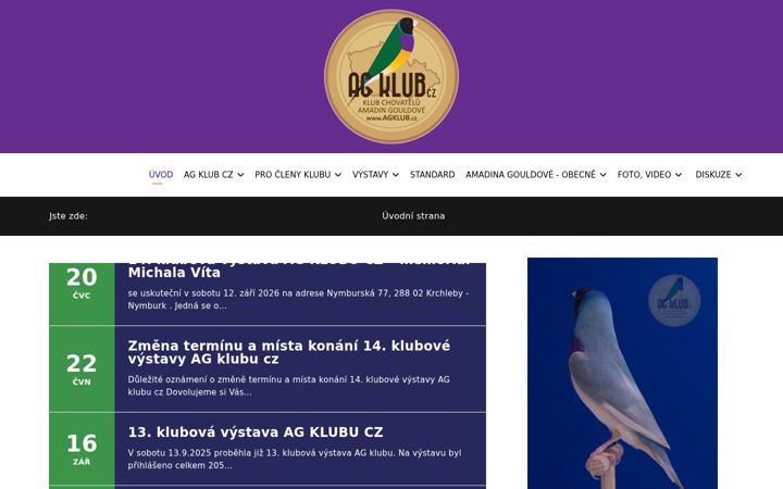 Screenshot of agklub.cz