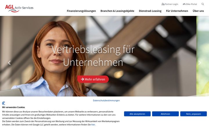 Screenshot of agl.de