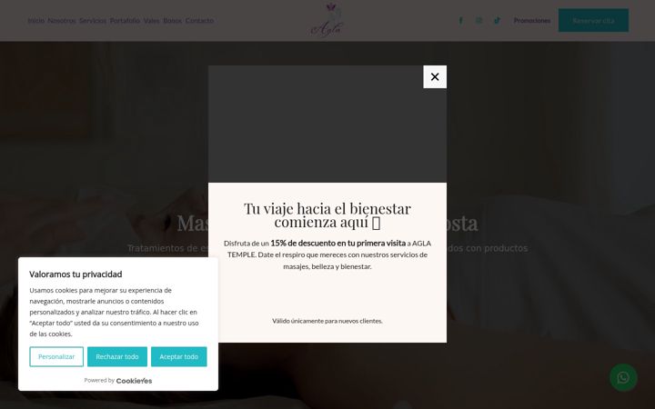 Screenshot of aglabeautytemple.com