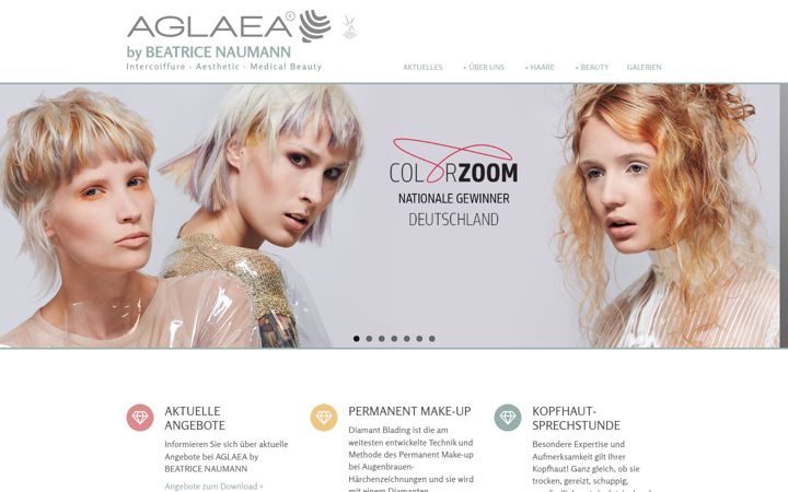 Screenshot of aglaea.de
