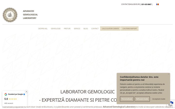 Screenshot von aglgems.ro