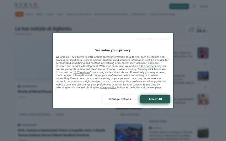 Screenshot of aglientufy.it