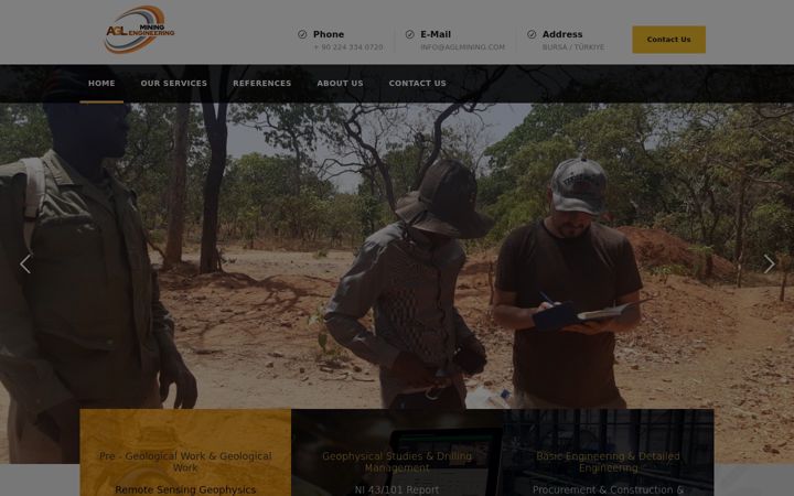 Screenshot of aglmining.com